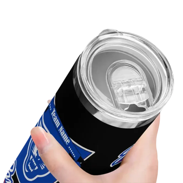 personalized georgia state panthers helmet belt blue black skinny tumbler high quality 1.webp