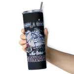 personalized-gonzaga-bulldogs-rose-romance-blue-black-skinny-tumbler-best-selling-1.webp