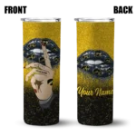 personalized iowa hawkeyes sparkle lips black skinny tumbler best selling 1.webp
