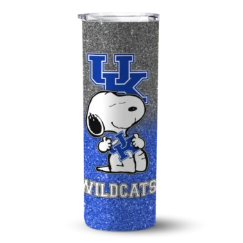 personalized kentucky wildcats snoopy attitude blue skinny tumbler best selling 1 2.webp