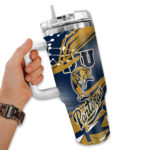 custom fiu panthers abstract paths blue curved tumbler best selling.webp