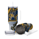 custom fiu panthers arrow burst blue curved tumbler best selling.webp