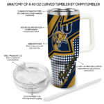 custom fiu panthers arrow burst blue curved tumbler best selling.webp