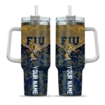 custom fiu panthers chevron stripe blue curved tumbler best selling.webp