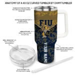 custom fiu panthers chevron stripe blue curved tumbler best selling.webp