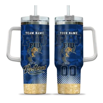 custom fiu panthers geometric prism blue curved tumbler best selling.webp
