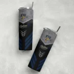 custom fiu panthers hexagon honeycomb blue black skinny tumbler best selling.webp