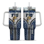custom fiu panthers leopard zipper blue curved tumbler best selling.webp