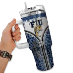 custom fiu panthers leopard zipper blue curved tumbler best selling.webp
