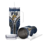 custom fiu panthers leopard zipper blue curved tumbler best selling.webp
