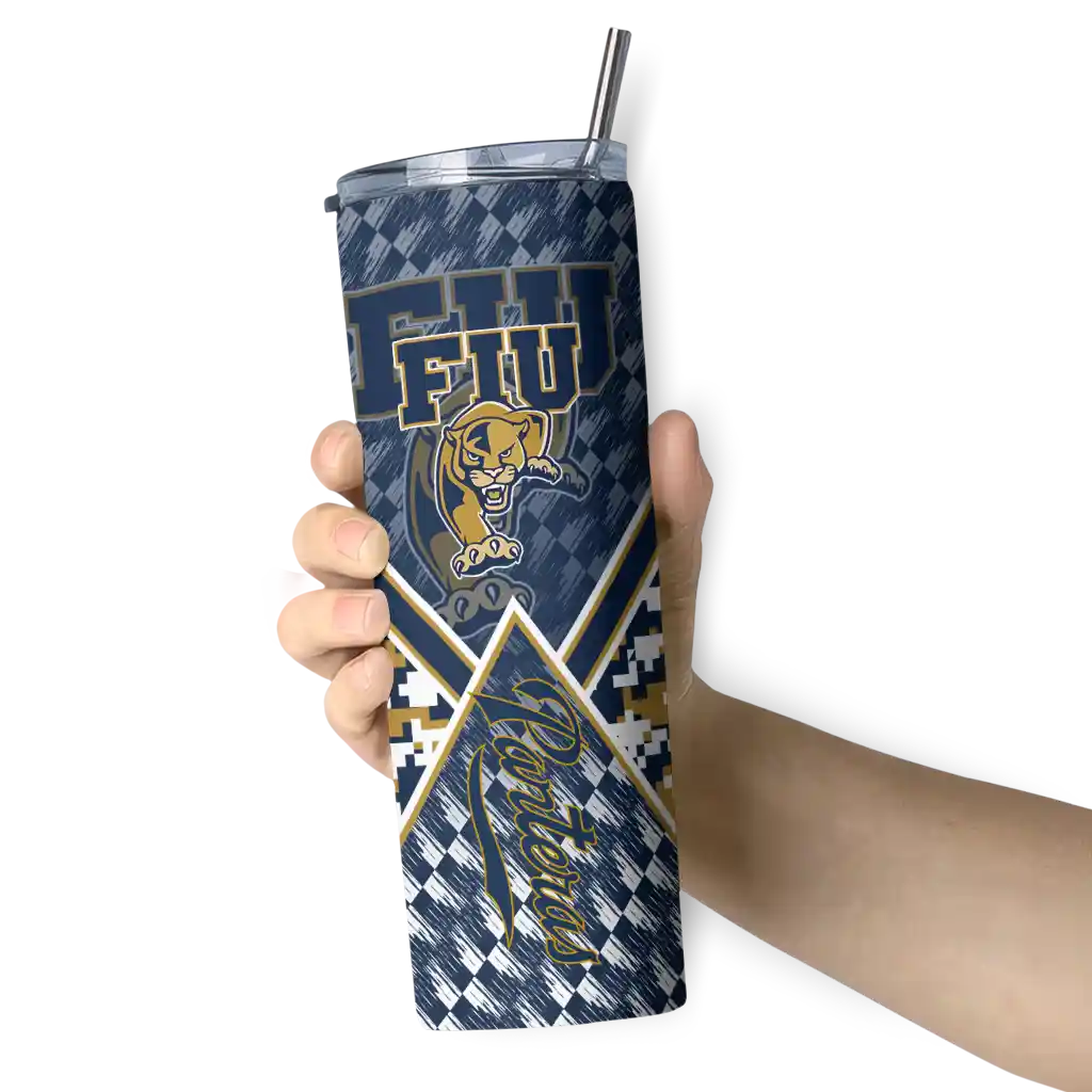 custom fiu panthers monogram burst blue white skinny tumbler premium grade.webp custom fiu panthers monogram burst blue white skinny tumbler premium grade.webp