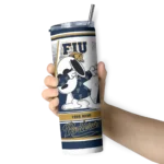 custom fiu panthers snoopy dog blue white skinny tumbler best selling 1.webp