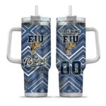 customized fiu panthers bold diamonds blue curved tumbler best selling.webp