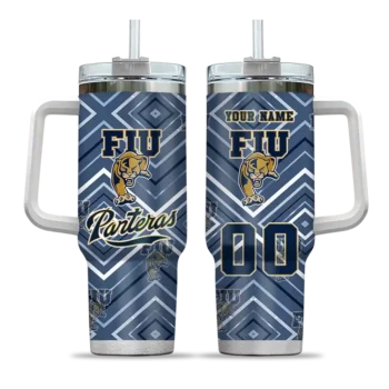 customized fiu panthers bold diamonds blue curved tumbler best selling.webp