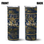 customized fiu panthers chevron patch blue skinny tumbler best selling.webp