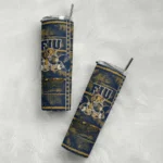 customized fiu panthers chevron patch blue skinny tumbler best selling.webp