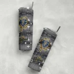 customized fiu panthers chevron v blue gray skinny tumbler best selling.webp