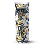 customized fiu panthers claw marks blue white skinny tumbler best selling.webp