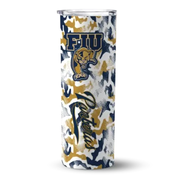 customized fiu panthers claw marks blue white skinny tumbler best selling.webp
