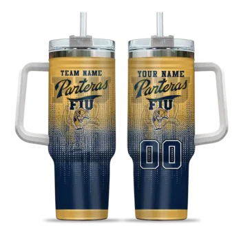 customized fiu panthers gradient dots blue curved tumbler best selling.webp
