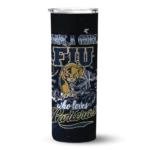customized fiu panthers rose romance blue black skinny tumbler best selling.webp