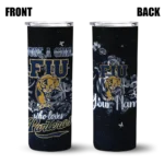 customized fiu panthers rose romance blue black skinny tumbler best selling.webp