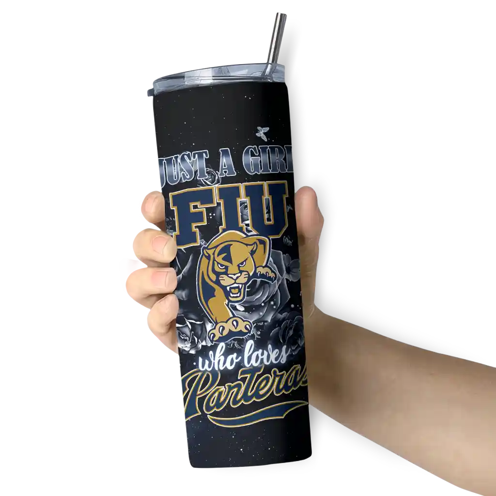 customized fiu panthers rose romance blue black skinny tumbler premium grade.webp customized fiu panthers rose romance blue black skinny tumbler premium grade.webp