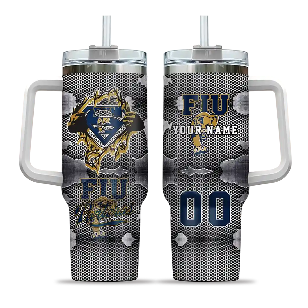 customized fiu panthers superman shield blue gray curved tumbler best selling.webp customized fiu panthers superman shield blue gray curved tumbler best selling.webp