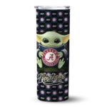 customized fiu panthers yoda cozy blue black skinny tumbler best selling.webp