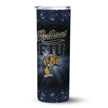 fiu panthers radiant glitter blue skinny tumbler best selling.webp