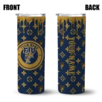 personalized fiu panthers camo streak blue skinny tumbler best selling.webp