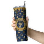 personalized fiu panthers camo streak blue skinny tumbler best selling.webp