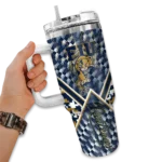 personalized fiu panthers chevron angle blue curved tumbler best selling.webp