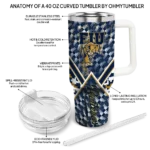 personalized fiu panthers chevron angle blue curved tumbler best selling.webp