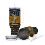 personalized fiu panthers chevron layers blue curved tumbler best selling.webp
