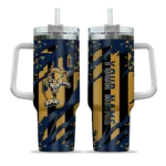 personalized fiu panthers claw cut blue black curved tumbler best selling.webp