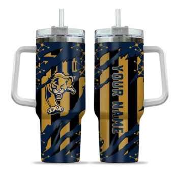 personalized fiu panthers claw cut blue black curved tumbler best selling.webp
