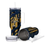 personalized fiu panthers claw cut blue black curved tumbler best selling.webp