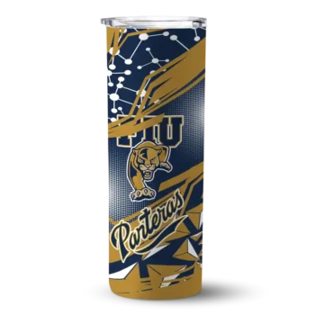 personalized fiu panthers helmet clash blue skinny tumbler best selling.webp