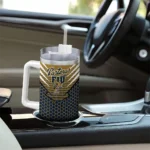 personalized fiu panthers hex texture blue curved tumbler best selling.webp