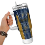 personalized fiu panthers hexagon armor blue curved tumbler best selling.webp