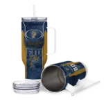 personalized fiu panthers hexagon armor blue curved tumbler best selling.webp