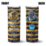 personalized fiu panthers patterned waves blue skinny tumbler best selling 1.webp