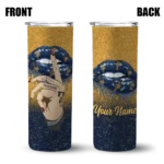 personalized fiu panthers sparkle lips blue skinny tumbler best selling.webp