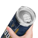 personalized fiu panthers stacked diamond blue skinny tumbler best selling.webp