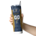 personalized fiu panthers stacked diamond blue skinny tumbler best selling.webp