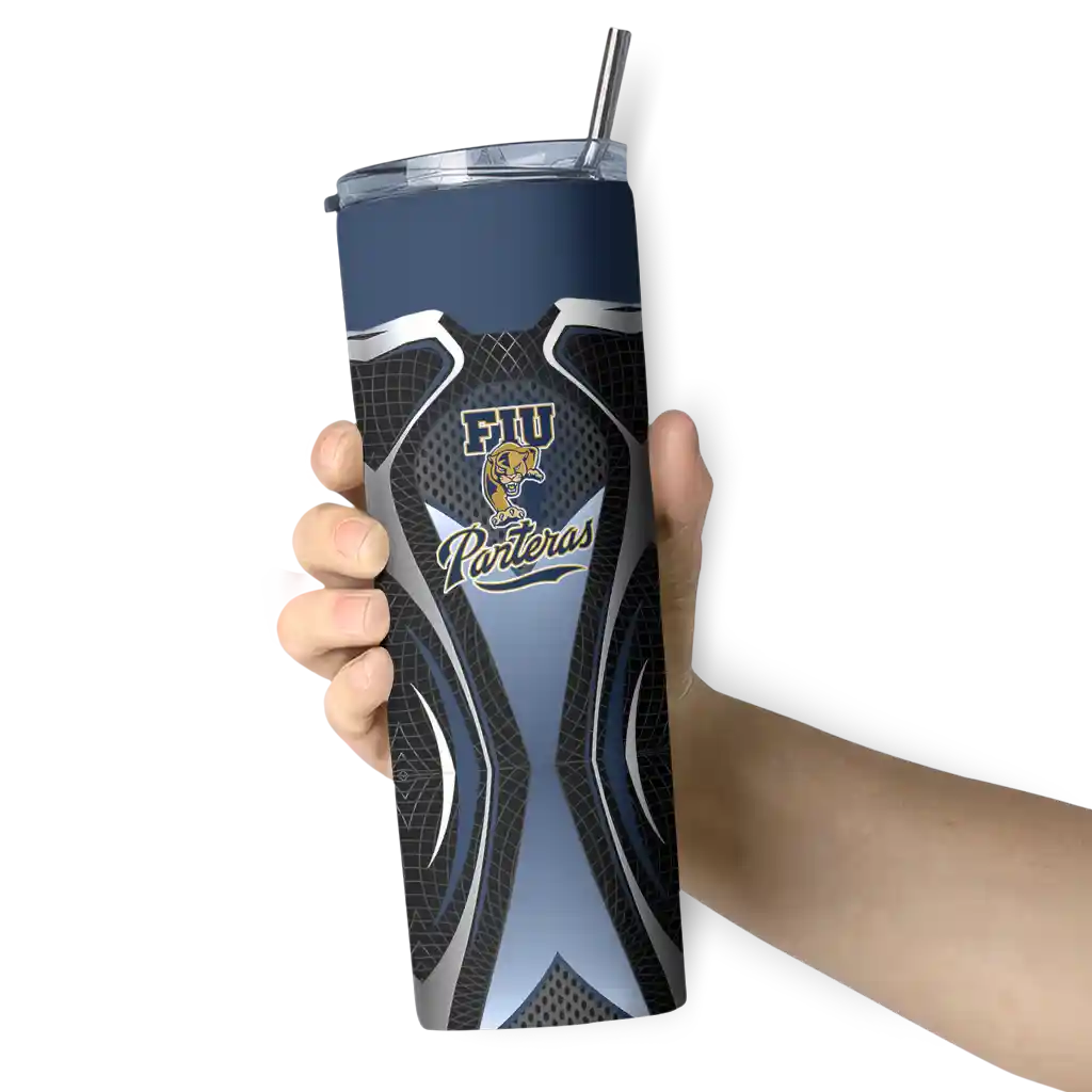 personalized fiu panthers superman emblem blue black skinny tumbler premium grade.webp personalized fiu panthers superman emblem blue black skinny tumbler premium grade.webp