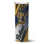 personalized fiu panthers web stripes blue white skinny tumbler best selling.webp