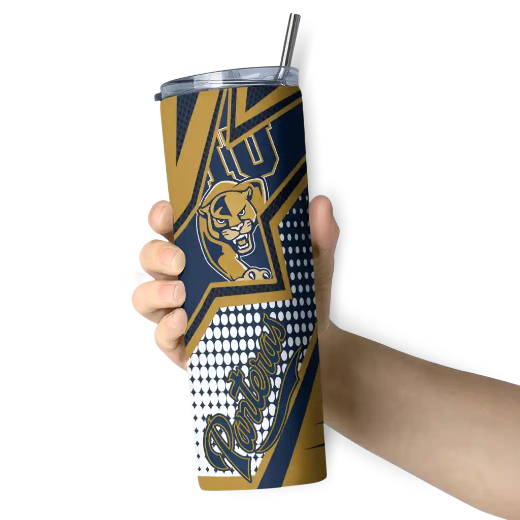 personalized fiu panthers web stripes blue white skinny tumbler premium grade.webp personalized fiu panthers web stripes blue white skinny tumbler premium grade.webp