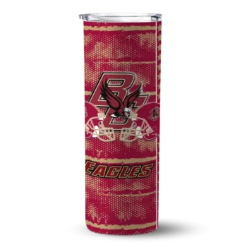 custom boston college eagles chevron patch maroon skinny tumbler best selling.webp